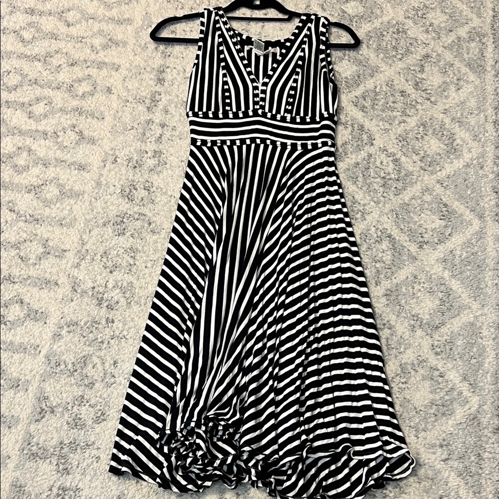Studio M Black and White High Low Dress